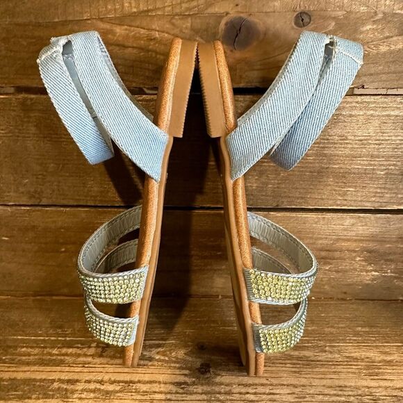 New NIB Little Kids Nina Cameena Blue Bedazzled Strappy Sandals Size‎ 9 C - Picture 4 of 6